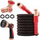 Pocket Hose Ballistic 50 FT Expandable Garden Hose w/Pocket Pivot Swivel Connector, Anti-Burst Sleeve Reinforced with Bulletproof Fiber, Lightweight, No-Kink, Compact, UV-Protected 