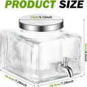 1 Gallon Drink Dispensers for Parties,Beverage Dispenser for Fridge with Leakproof Stainless Steel Spigot, Ideal for Water, Lemonade, Juice, Iced Tea