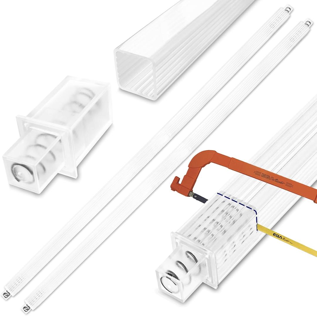 2 Pack 24 in Bathroom Towel Bar Replacement Rod with Adjustable Spring End