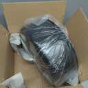 13in Small Foot Stool Ottoman, Round Faux Leather Foot Rest, Footstool Ottomans with Rubber Legs Under Desk, Footrest for Couch, Living Room, Bedroom, Office, 13''L x 13''W x 10.2''H, Black