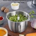 LINKChef Food Processor Small, 6 Cup Food Chopper with Container, 1.5L 250W Electric Meat Grinder for Home Use, Stainless Steel Mini Food Processor for Kitchen, Vegetable, Onion, Garlic, Salad