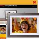 KODAK Digital Picture Frame with WiFi 10.1 inch 1280x800 IPS HD Touch Screen, 32GB Storage Auto-Rotate Wall Mountable Easy Share Photos or Videos, Christmas Birthday for Women (White)