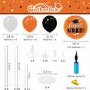 Graduation Decorations - 4 Set Balloon Stands, Class of 2026 Congrats Grad Table Centerpieces for Graduation Party Supplies(Orange& Black)