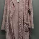 U2SKIIN Women Fleece Robe, Short Cozy Plush Robes for Womens Soft Shawl Collar Warm Spa Bathrobe, S/M