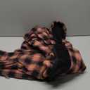 Women's Full Zip Sherpa Lined Flannel Jacket Fleece Plaid Warm Winter Jacket Coat for Women (X-Large, Black Pink)