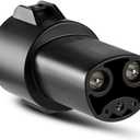 Lectron J1772 to Tesla Adapter 80 Amp (240V) - EV Charging Adapter Compatible with Tesla Model S/3/X/Y/Cybertruck and All Electric Vehicles in the NACS Alliance (Black)