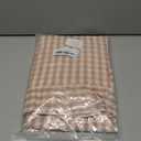 KKJIAF 2 Pcs Plaid Ruffle Pillow Case Standard Size, Cotton Gingham Ruffled Euro Sham Pillow Covers 20x26 Inch, Linen Feel Plaid Bed Pillow Shams with Envelope Closure for Sofa Bed (Light Pink Plaid)