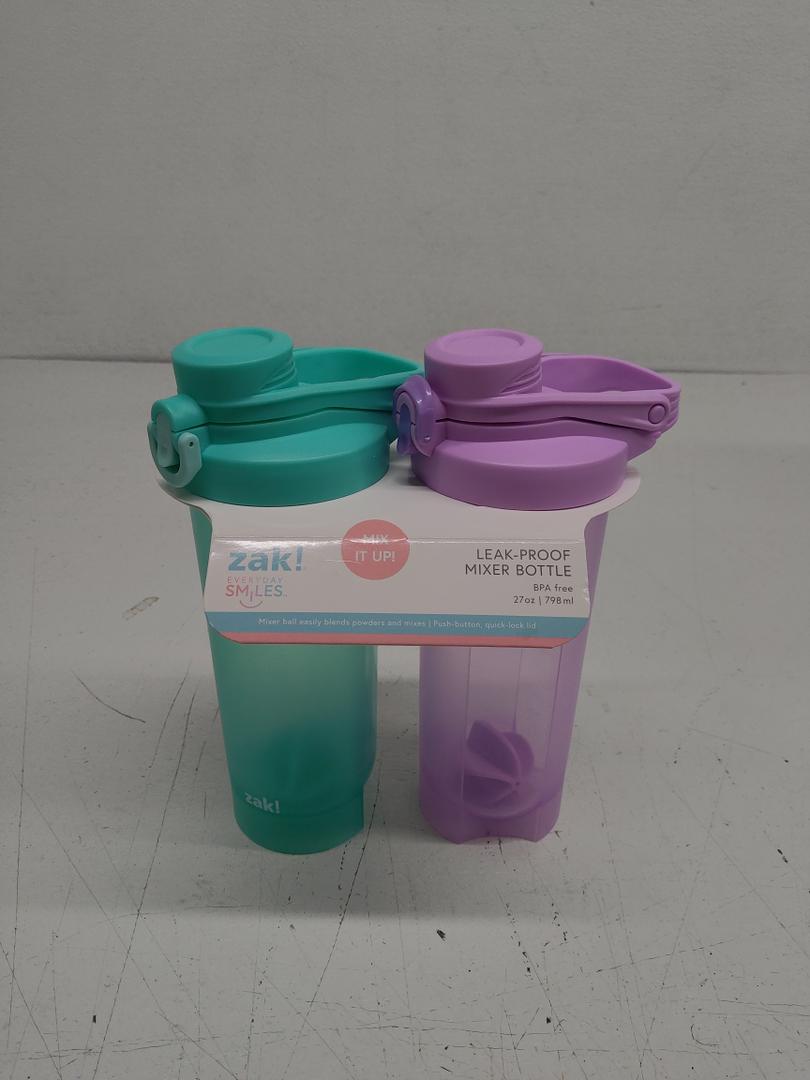 ZAK Shaker Bottle 2Pc 27oz Teal