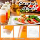Singhoow 8 Pcs 32 oz Condiment Squeeze Bottles Restaurant Plastic Sauces Squeeze Ketchup Dispenser Inverted Refillable Large Clear Dressing Bottles for Restaurant Kitchen Catering