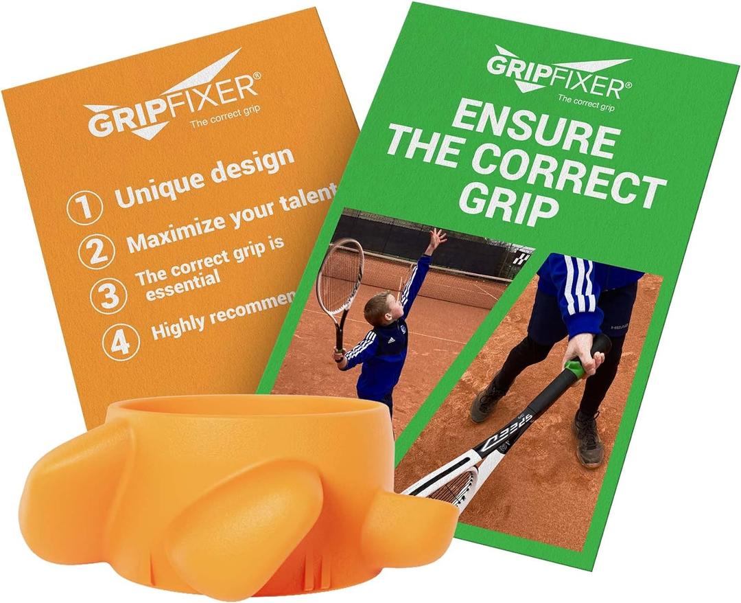 Tennis | Ensures the Correct Grip | The Ultimate Training Equipment & Teaching aid | Danish Innovation (Medium (Pack of 1))
