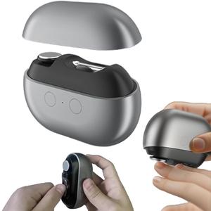 Electric Toenail Clippers for Seniors, Rechargeable Nail Trimmer with LED Light, Automatic Nail Cutter & File with Nail Dust Collector, Safe Grooming Kit for Thick Toenails & Fingernails (Silver)