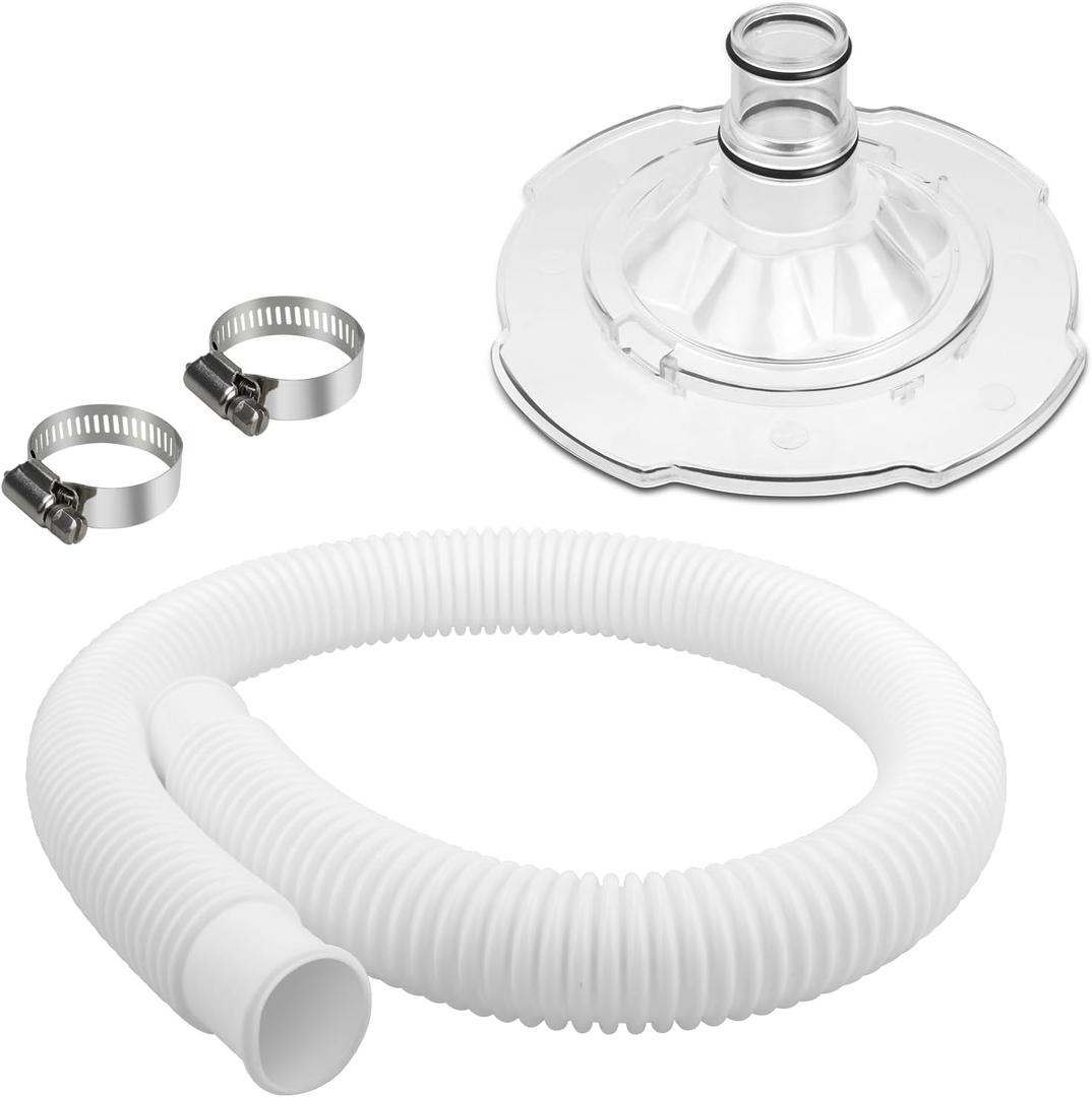 11095 Skimmer Intended with Hose for Intex 58947 Vacuum Cover, for Oil Skimmer Attachment, Transparent Plastic Cover to Cover or Connect & Pool Skimmer Hose for Above Ground Pool Skimmer Pump