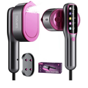 Travel Steamer for Clothes Portable: 2-in-1 Mini Handheld Garment Steamer Iron - 15s Heat Up & 5 Adjustable Steam - Large Ceramic Panel - 110-120V Black & Pink