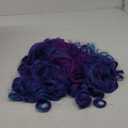 ColorGround Long Curly Cosplay Wig with 2 Ponytails(Blue/Purple)