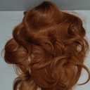 Auburn Wigs for Women,Long Curly Layered Wig with Bangs Synthetic Wigs Heat Resistant Wavy Hair for Party Cosplay Daily Use (26 Inch)