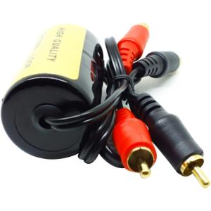 27cm RCA Audio Noise Filter Suppressor, Car Audio Noise Filter with Male and Female Plugs