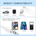 USB C to 3.5mm Audio Aux Jack Cable,3.3 ft, aux Cord for iPhone,Type C to 3.5mm Aux Headphone Stereo Cord Car Cable for iPhone 16/16 Pro, Samsung Galaxy S25 and Other iOS and Android Devices(White)