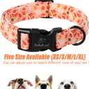 Fall Dog Collar, Cute Football Pattern Puppy Collar, Orange Adjustable Cotton Holiday Tanksgiving Dog Collars for Small Medium Large Boy&Girl Dogs L (XS)
