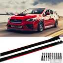 JMTBNO 2PCS Universal Car Side Skirts, 86.6" /2.2M Side Skirt for Car Extension Splitter Lip Rocker Panels Body Kit Compatible with Honda Civic Accord Toyota Corolla Nissan Altima VW Chevrolet Camaro 86.6 inches, Black&Red