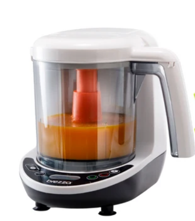 Baby Brezza One Step Baby Food Maker Deluxe - Steam + Blend Organic Food Dishwasher Safe with Auto Shut Off - Cooker + Puree Maker for Infants