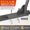 Model X31-J Truck Ladder Rack 800Ibs Capacity with (8) Non-Drilling Z-Clamps Extendable Steel Pick-Up Truck Bed Ladder Rack Two-bar Set - Black