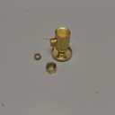 Westbrass Round Handle Angle Stop Shut Off Valve, 1/2" IPS Inlet with 3/8" Compression Outlet, Polished Brass, D103-03