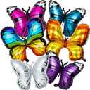 Sumind Butterfly Balloons Butterfly Birthday Decorations Fairy Balloons Foil Balloons for Girl Party Birthday Baby Shower Wedding, 6 Colors