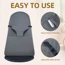 Fabric Seat for Bouncer, Replacement Cover for Baby Bjorn Bouncer Bliss, Soft Breathable Machine Washable (Grey, Cover Only)