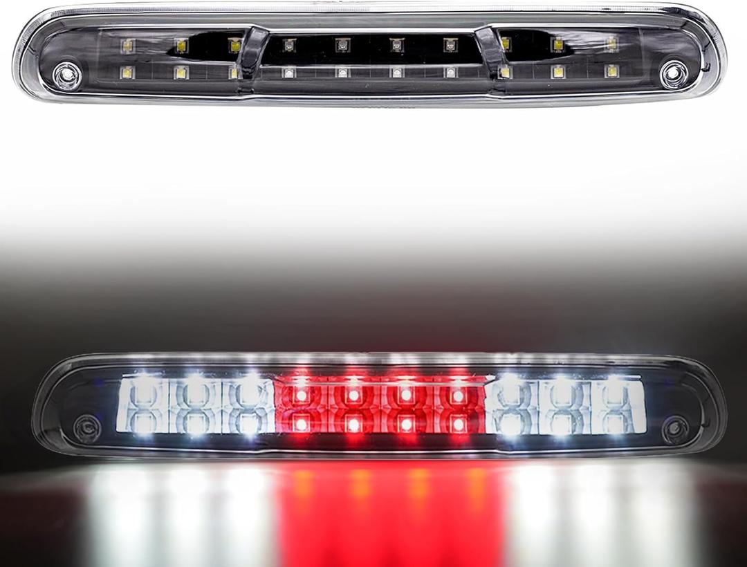 LED 3rd Brake Light, High Mount Stop Light, Third Brake Light Assembly Compatible with 2007-2013 Chevy Silverado/GMC Sierra 1500 2500 3500, High Mount Rear Brake Lights, Black