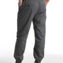 YAXHWIV Men's Casual Joggers Pants Cotton Drawstring Twill Cargo Pants Lightweight Tapered Track Jogging Sweatpants (Gray, XL)