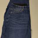 Sidefeel Women's Straight Leg Jeans High Waisted Stretchy Elastic Waist Trendy Wide Leg Denim Pants Dark Blue Size 14