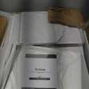 YeTom Vanity Desk with Mirror and Lights, Makeup Vanity Desk with 4 Fabric Drawers & Storage Shelvs & Chair, 3 Color Modes & Adjustable Brightness, White Vanity, Vanity Set, Bedroom Furniture