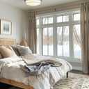Close to Ceiling Light Fixtures, Bushed Nickel Farmhouse Ceiling Light with 2 Light for Laundry Kitchen Bedroom Bathroom, 4822-BN