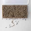 2 x Laopottbeads 2000 Pcs Light Brown 4MM Pearl Beads for Jewelry Making Round Pearl DIY Kit for Bracelets, Earrings, Necklaces & Anklets