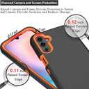 Rugged Phone Case for Samsung Galaxy A24 4G, with Belt Clip Holster & Kickstand Heavy Duty Shockproof Protective Full Body Case Cover for Samsung Galaxy A24 4G Phone (Orange)