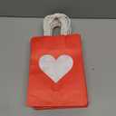 Gilprop 24 Pcs Mother's Day Paper Gift Bags with Heart Clear Window and Handles, Red Pink Treat Bags Bulk for Wedding Favor, Bridal Shower Party Packaging for Candy Cookies Cosmetics (Red)