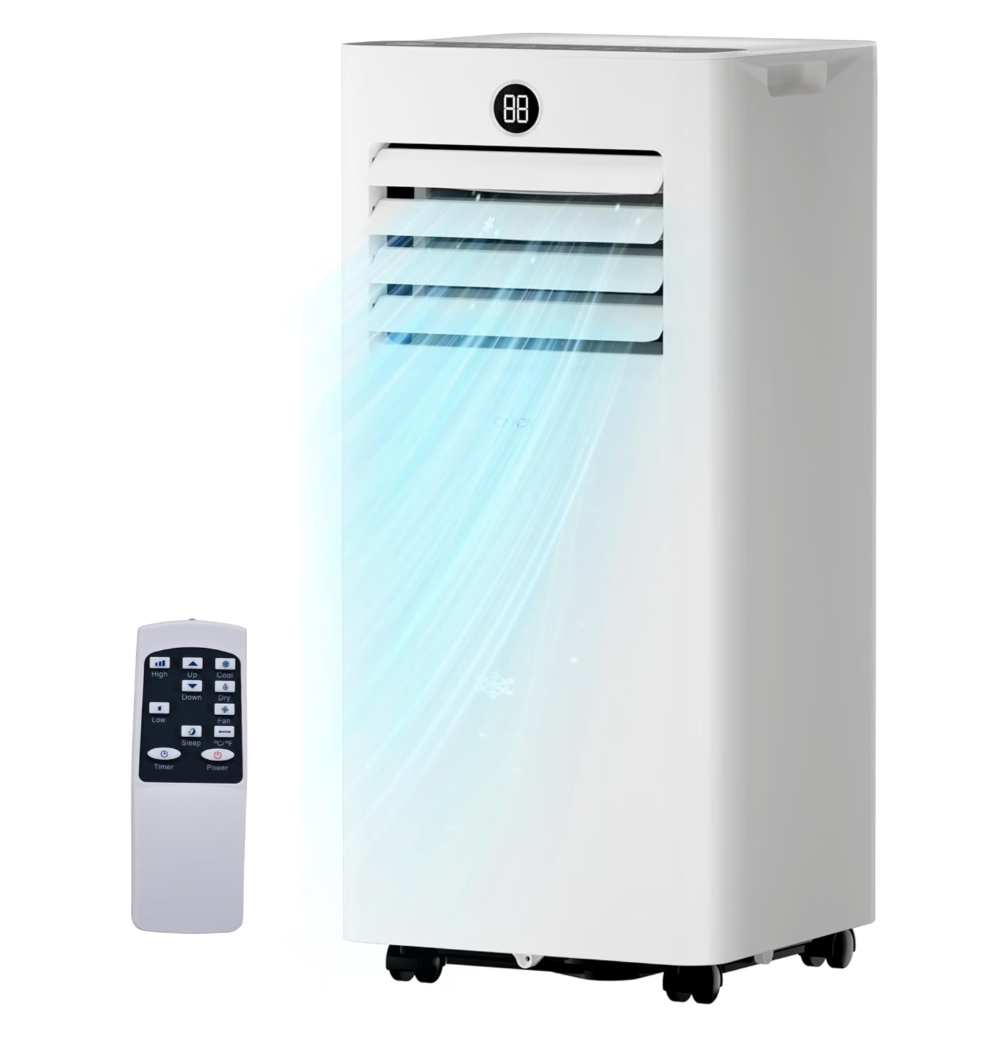 10000 BTU Portable Air Conditioner 450 Sq.Ft, 4-in-1 AC Unit Cooling Dry Fan