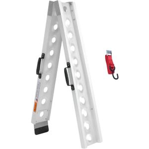 Aluminum Motorcycle Ramp, 440 lbs Capacity, 84.56" x 7.16" Folding Dirt Bike Loading Ramp with Dual Carry Handles & Rubber Pad, Portable Bike & E-Bike Ramp for Pickup Trucks, Trailers & Sheds