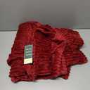 PAVILIA Super Soft Fleece Throw Blanket Burgundy Wine Red, Luxury Fuzzy Plush Flannel Throw, Warm Cozy Ribbed Microfiber Blanket for Sofa Couch Bed, Lightweight Striped Blanket, Wine, 50x60