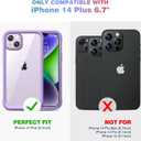 Diaclara Designed for iPhone 14 Plus Case, Full Body Rugged Case with Built-in Touch Sensitive Anti-Scratch Screen Protector, with Camera Lens Protector for iPhone 14 Plus 6.7" (Peri Purple)