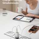wegear 30W USB C Fast Charger, Dual Port USB C Wall Charger with Foldable Plug for iPhone 17/16/15, Samsung S24, iPad, 40% Smaller & Safer Nano Charger Block, (White, 2 Pack)