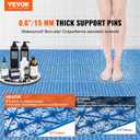 VEVOR Interlocking Tile 50PCS Blue, Drainage Tiles 12" x 12" Splicing, Soft PVC Interlocking Drainage Floor Tiles, Non-Slip Drainage Holes for Restroom, Bathroom, Kitchen, Pool, Wet Areas