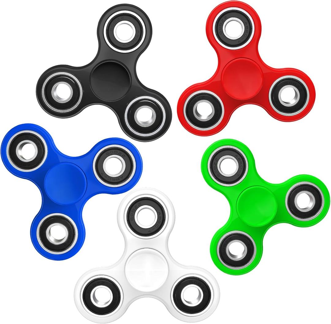 SCIONE Fidget Spinners 5 Pack - Fidget Toys Sensory Stress Relief Toys for Adults & Kids, Anxiety Reducing Fidget Spinners, Goodie Bag Stuffers for Students, Stress Relief Toys for Calming Down