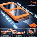 TOCOL for iPhone 13 Screen Protector/iPhone 16e Screen Protector 9H Hardness Military Grade Shatterproof HD Tempered Glass Full Coverage Easy Installation 2 Pack (Clear)