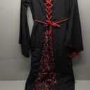 Vampire Costume for Girls Kid Halloween Carnival Fancy Black Dress for Cosplay (8-9 Years)