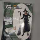 Womens Green Witch Costume Long Dress for Halloween, Cool Gothic Floor-Length Gown with Sleeves, Cosplay Party Outfit (M)