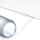 Clear Marine Vinyl Sheeting, 30 Gauge, 5 Yard Roll of Transparent Plastic, Storm Windows, Covering, Protection, Tablecloth Protector
