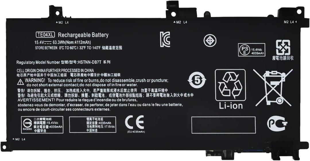 TE04XL Battery for HP Owmen 15-ax200:15-ax250wm 15-ax210nr 15-ax243dx 15-ax256nr 15-ax252nr 15-ax220tx 15-ax220tx;hp Pavilion 15-bc200:15-bc204nf and More 905175-271 2C1 905277-855 HSTNN-DB7T
