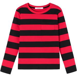 DILBYKE Boys Girl Long Sleeve Striped Crew Neckline T-Shirts Kid Tee