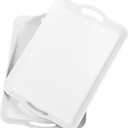 2 Pcs Serving Platters and Trays, 16" x 10" Rectangle Melamine Serving Platter Large Servings Dishes White Reusable Tray for Wedding Decor Snack Fruit Desserts Pantry Organization